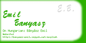 emil banyasz business card